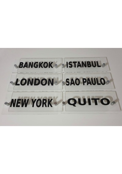 Pleksi Okul.Ofis.Iş Yeri Kapı Isimliği 25Cm X 12Cm
