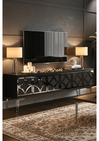 Tsa1237as - Lemtv120 Tv Stand, Tv Sehpası Antrasit - Sılver 120cm