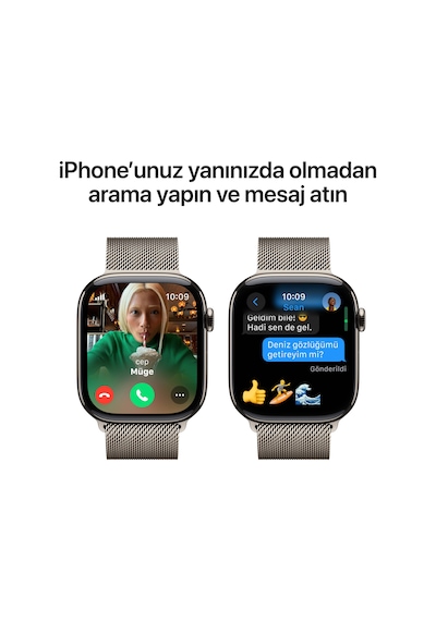 Apple Watch Series 10 GPS + Cellular 42 MM Titanyum Kasa Milano Loop Akıllı Saat (Apple Türkiye Garantili)