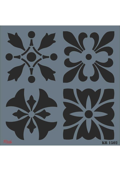 Rich Kr 1502 Fayans Stencil 30X30 Cm