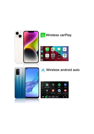 Kablosuz Carplay & Android Auto Akıllı Multimedya Kutusu Android 10 Tabanlı 2 Gb Ram + 32 Gb Rom Aı Box Dual-ba