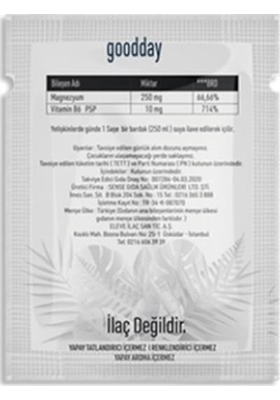Goodday Magnesıum Plus G Magnezyum Bisglisinat & P5p
