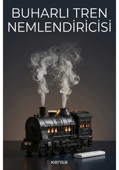 Tren Tasarımlı Ultrasonik Aroma Difüzörü Serin Sis Nemlendirici Usb Kumandalı 300 Ml