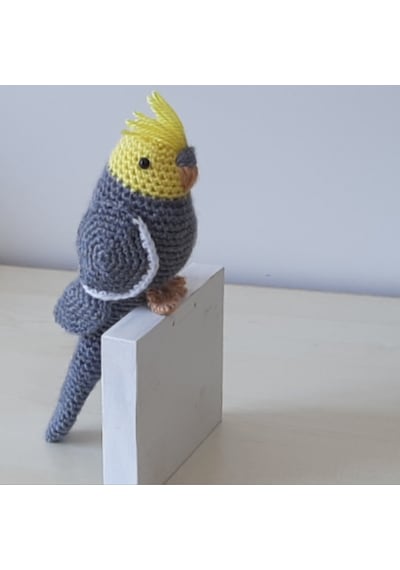 Amigurumi Kuş Muhabbet Kuşu Gri