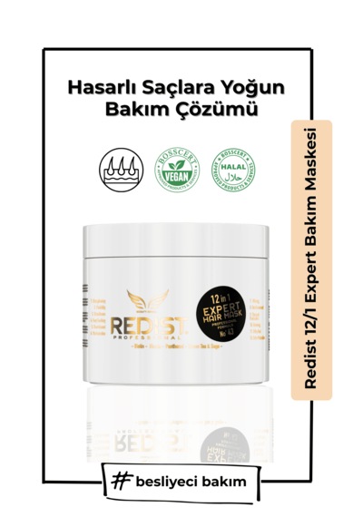 Redist 12 Etki 1 Formül Profesyonel Saç Bakım Maskesi 475 Ml / Saçlarının İhtiyacı Olan Tüm Bakım Tek Maskede