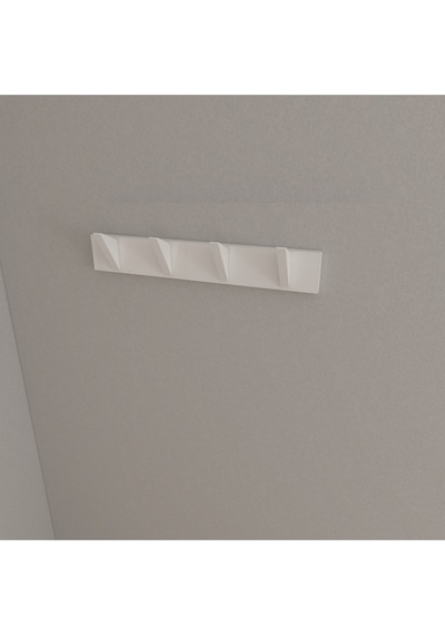 Hepsi3boyutlu Modern Duvar & Kapı Kanca Askılık - 4 Adet Beyaz Kanca Askılık - Model No : 5 Beyaz