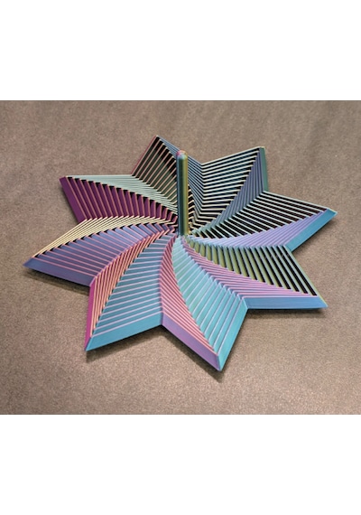 3d Baskı Geometrik Fraktal Stres Yıldızı