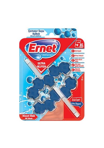 Ernet Ultra Hijyen Klozet Blok Çamaşır Suyu Katkılı 2x50 g
