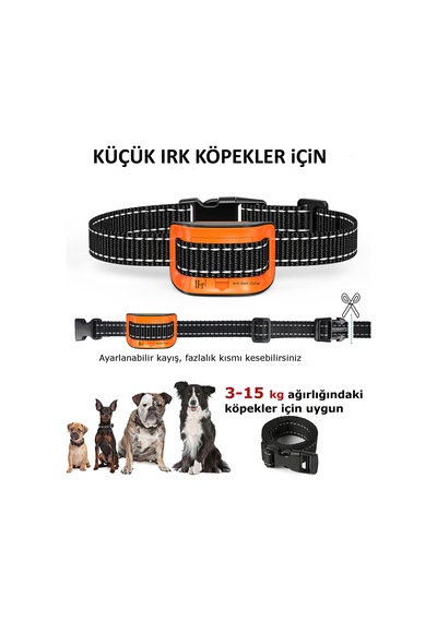 Hopdiye Kpl005 Havlama Önleyici Köpek Tasması, Şoksuz, 3-15 Kg İç
