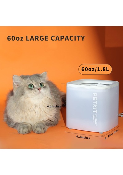 Eversweet Otomatik Kediler İçin Çeşme 1,85 L, Kablosuz Su Pompası, Ultra Sessiz İçme, 35db Akıllı Led Işıklı, Filtre Ünitesi 3.0