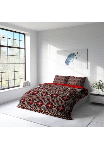 Monohome Old Design 3D Pamuk Saten Çift Kişilik Nevresim Takımı Çok Renkli