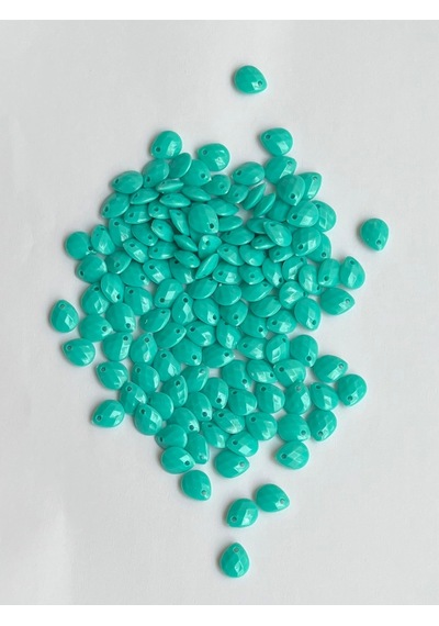 Turkuaz Oya, Abiye, Havlu, Takı, Örgü Vb. Plastik Gözyaşı Damla Boncuk. 25gr. Tahmini 190 Adet.