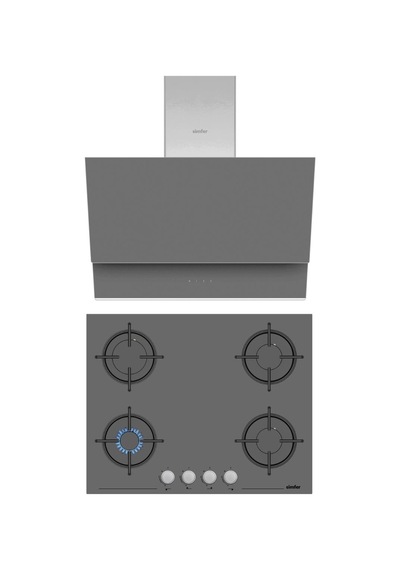 Simfer 3655 + 8705 Gri Ankastre Set