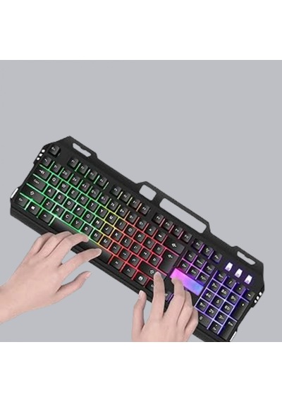 Rgb Işıklı Oyuncu Klavye Ve Mouse Seti Türkçe Q, 3200 Dpı, Usb Bağlantı