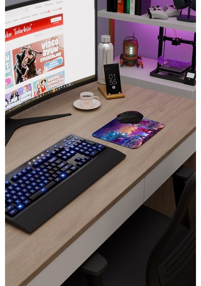 Doom Kaymaz Dikişli Kauçuk Oyuncu Mousepad V3 - 22x18 Gaming Mouse Pad Fare Altlığı