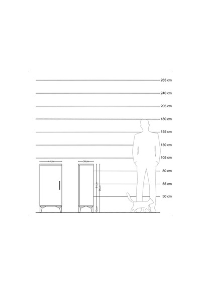 Arges Komodin Tek Raflı Tek Çekmeceli Tek Kapaklı 44x30x96 Aytaşı-çam Aytası