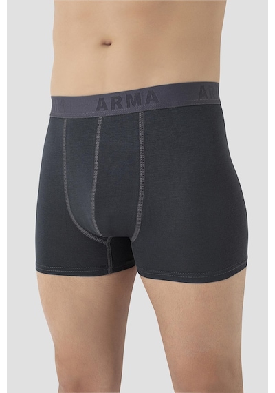 Arma Yıldız Erkek Bambu Büyük Beden Boxer Füme 10'lu Paket Füme