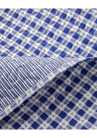 English Home Urban Patchwork Tek Kişilik Çok Amaçlı Örtü 160x220 Cm Lacivert Lacivert