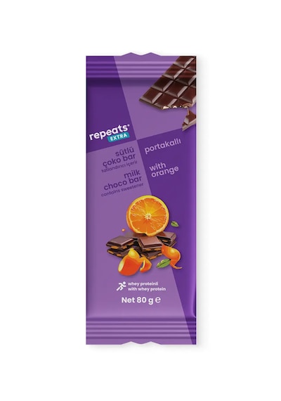 Extra Proteinli Portakallı Sütlü Çoko Bar 80gr