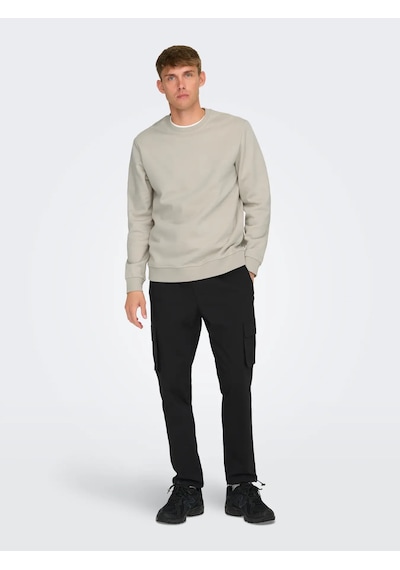 Only & Sons Erkek Slim Fit Siyah Kargo Pantolon - 22029759 Siyah