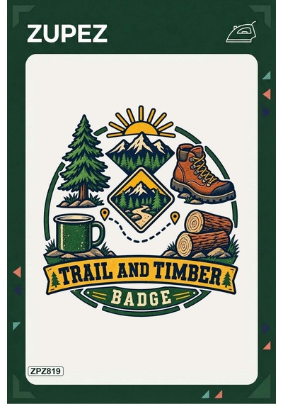 Zpz819 Trail And Timber Badge Ütüyle Uygulanabilir Transfer Baskı - 911529780