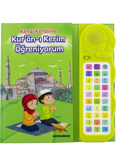 Sesli Elif Ba Kuranı Kerim Öğreten Cihaz Seti Kitaplı Yeşil