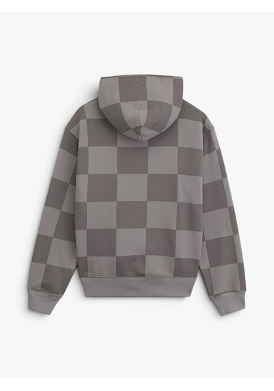 Vans Tonal Check Stretch Logo Pullover Erkek Gri Sweatshirt - Vn000zp4