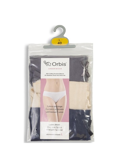Orbis Kadın Asorti Renkli Düz 3'lü Külot 3138 001