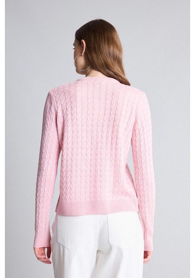 Defacto Regular Fıt Bisiklet Yaka Hırka H8479ax26wnpn426 Pembe-pn426