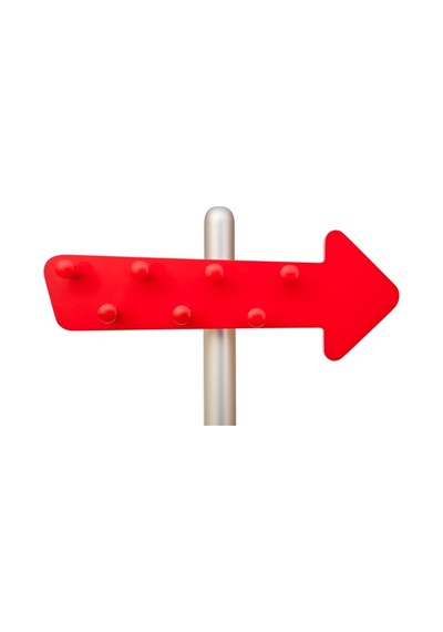 Oneway Ahşap  Askılık Kırmızı
