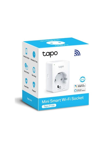 Tapo Smart Wifi Plug, Kompakt Tasarım, Hub Gerekmez, Google Home/amazon Alexa İle Uyumlu, Uzaktan Kumanda, Tapo P100 , 0