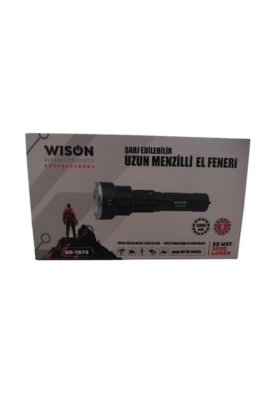 30 Watt 3000 Lümen Uzun Menzilli Fener Ws-7878 4741 Altın - Bakır -  Gümüş