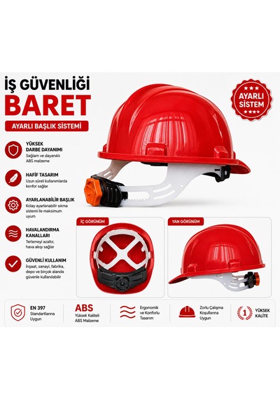 Baret Ayarlı Vidalı Koruyuculu