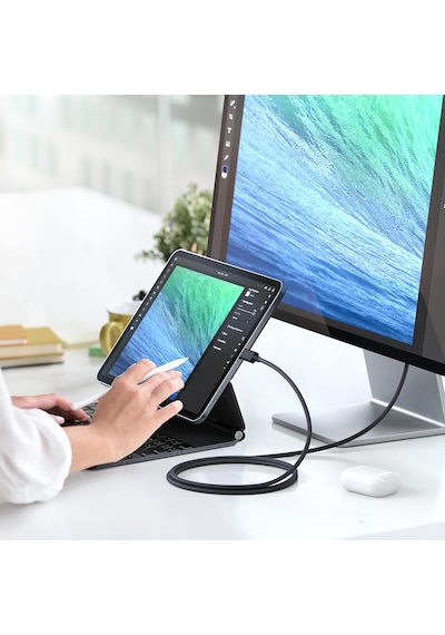Thunderbolt 4 To Usb 4 Apple Uyumlu MacBook 240watt Hızlı Şarj 6k Görüntü Akta