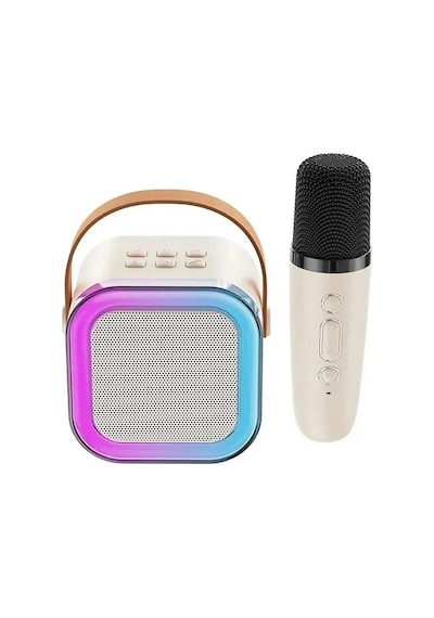 Taşınabilir Bluetooth Karaoke Hoparlör Kablosuz Mikrofon