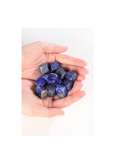 Tamburlanmış Küp Doğal Lapis Lazuli Taşı Kütle Parça