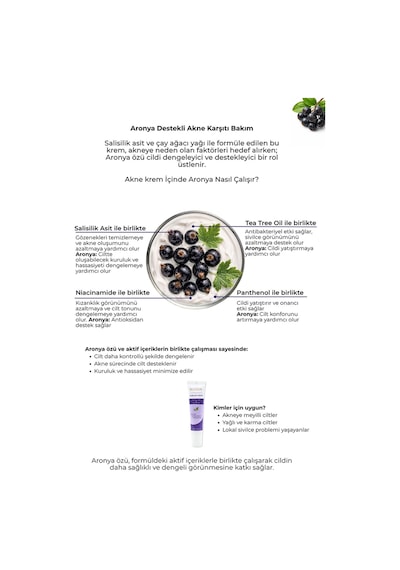 Royéva Akne Karşıtı Sivilce Kremi Salisilik Asit & Tea Tree Oil & Niacinamide Leke Karşıtı Spot Bakım Kremi 15 ML