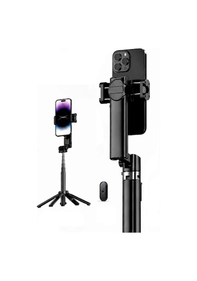 Bluetooth Kumandalı Gimbal Sabitleyici 102cm Selfie Çubuğu Ve Tripod Yatay Ve Dikey Eksenli Işık Takılabilir