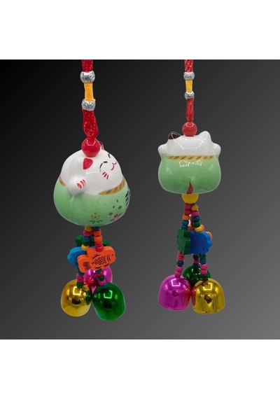 Feng Shui Maneki Neko Şans Kedisi Yeşil No.3