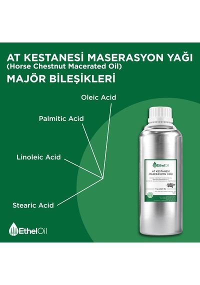 At Kestanesi Maserasyon Yağı - 1 Kg - %100 Saf Ve Doğal Maserasyon Yağ 1 KG