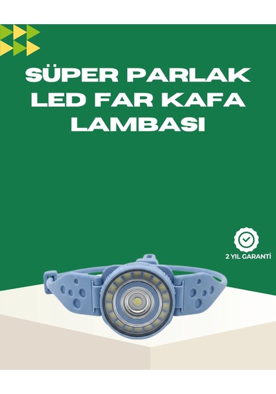 Led Kafa Lambası Kamp Yürüyüş Ve Gece Kullanımı İçin Çok Renkli