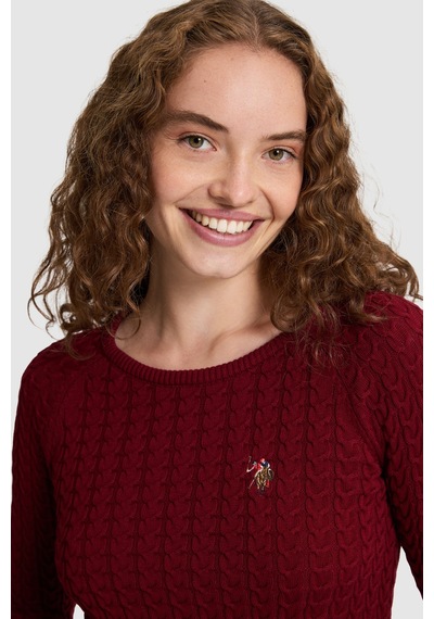 U.S. Polo Assn. Kadın Bordo Basic Kazak 50327560 Vr014
