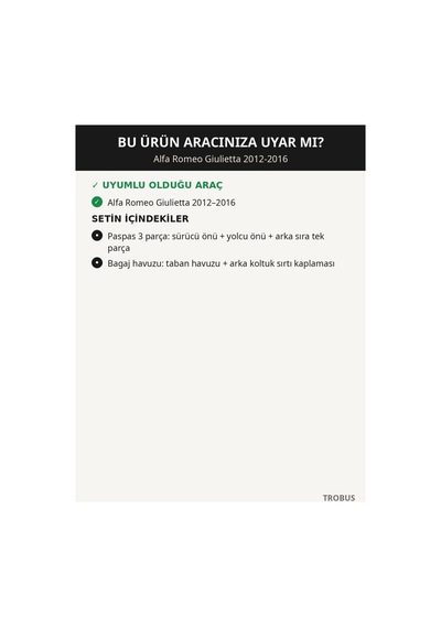Alfa Romeo Giulietta 2012-2016 Uyumlu 8d Çift Katmanlı Paspas + Bagaj Havuzu Seti Siyah Kırmızı