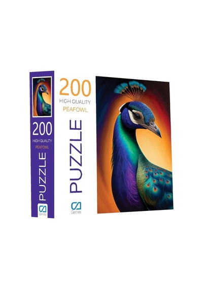 Tavus Kuşu 200 Parça 2,2mm Kalınlık 34x48cm Profesyonel Hobi Puzzle Yapboz Serisi