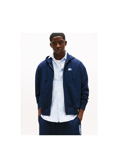 Tommy Hilfiger Tjm Crp New Classıcs Zıp Thr Erkek Mavi Sweatshirt - Dm0dm21626