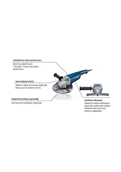 Bosch GWS 22-180 H Büyük Taşlama 180 mm 2200 Watt