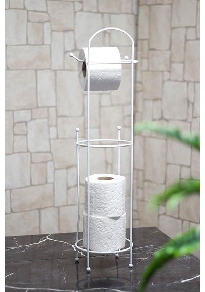 Ferforje Wc Tuvalet Kağıtlık Beyaz Renk
