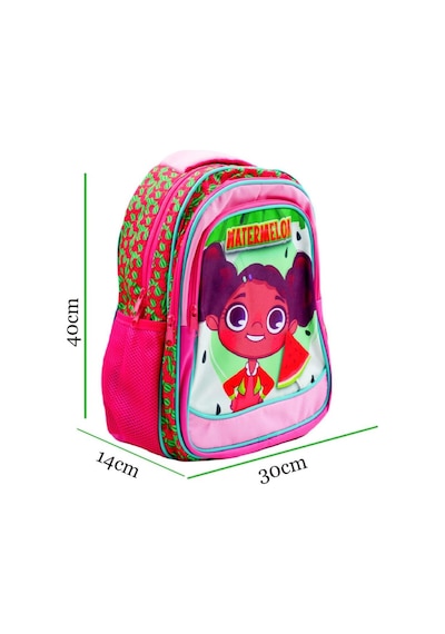 3 Bölmeli İlkokul Okul Sırt Çantası Ve Beslenme Çantası Watermelon Pembe Pembe