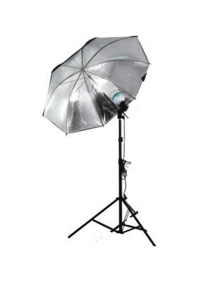 Tek Duylu 84 CM Softbox Şemşiye Gümüş + 2 M Işık Ayağı