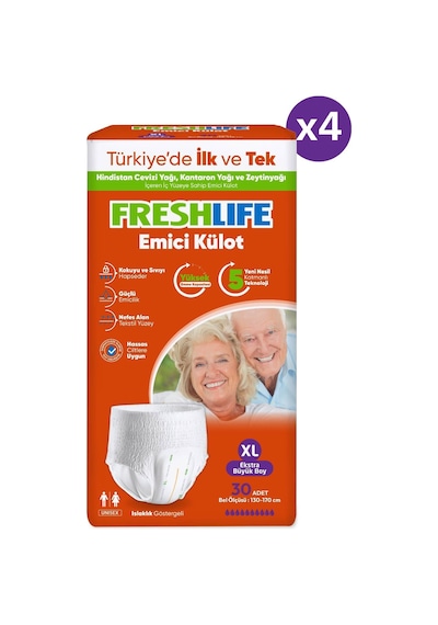 Xlarge Emici Külot 30 Lu 4 Paket 120 Adet XL